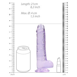 Real Rock Crystal Gode Crystal Clear 16 x 4cm Violet